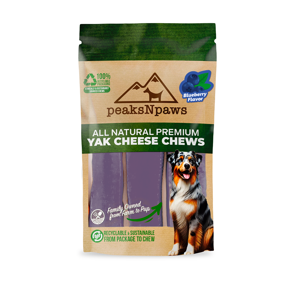 Blueberry Yak Chews One Size Fits All – peaksnpaws