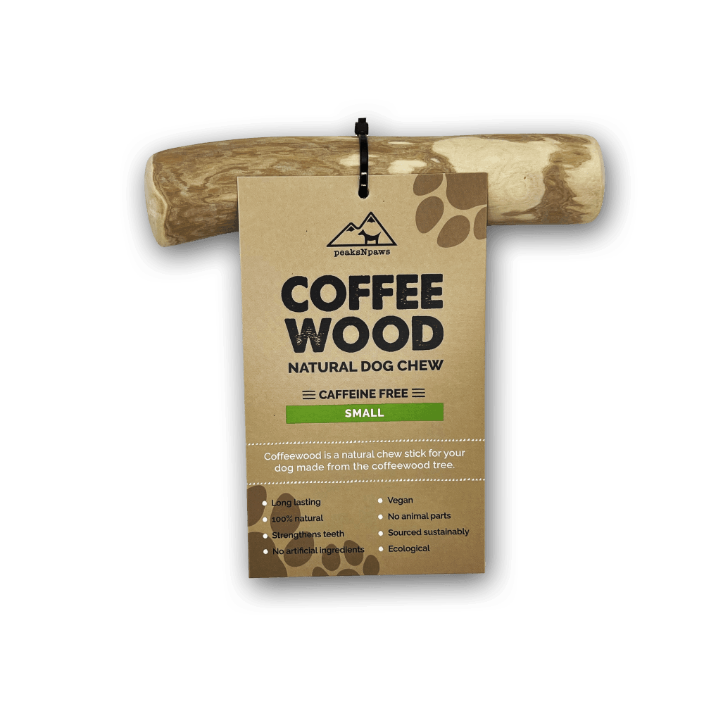 Small Coffee Wood Dog Chew for Dogs Under 20 LBS - peaksnpaws