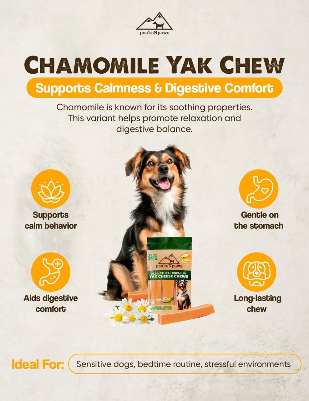 Turmeric Chamomile yak chew one size fits all