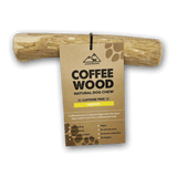 Medium Coffee Wood Dog Chew for Dogs Under 50 LBS - peaksnpaws