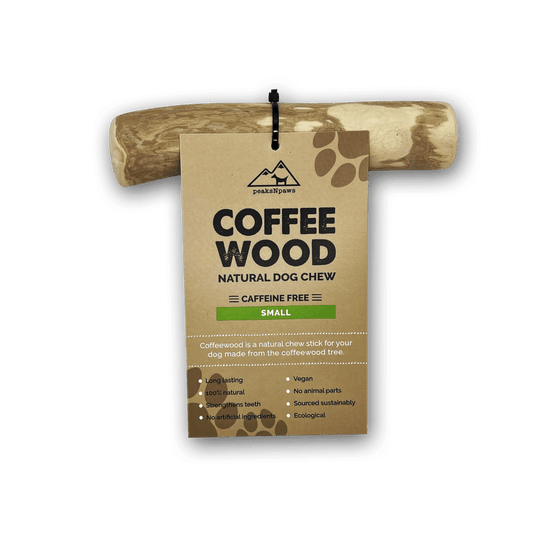 Small Coffee Wood Dog Chew for Dogs Under 20 LBS - peaksnpaws