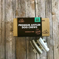 Small Split Antler Dog Chews - Natural Grade A Split Elk Antlers - (4 chews)