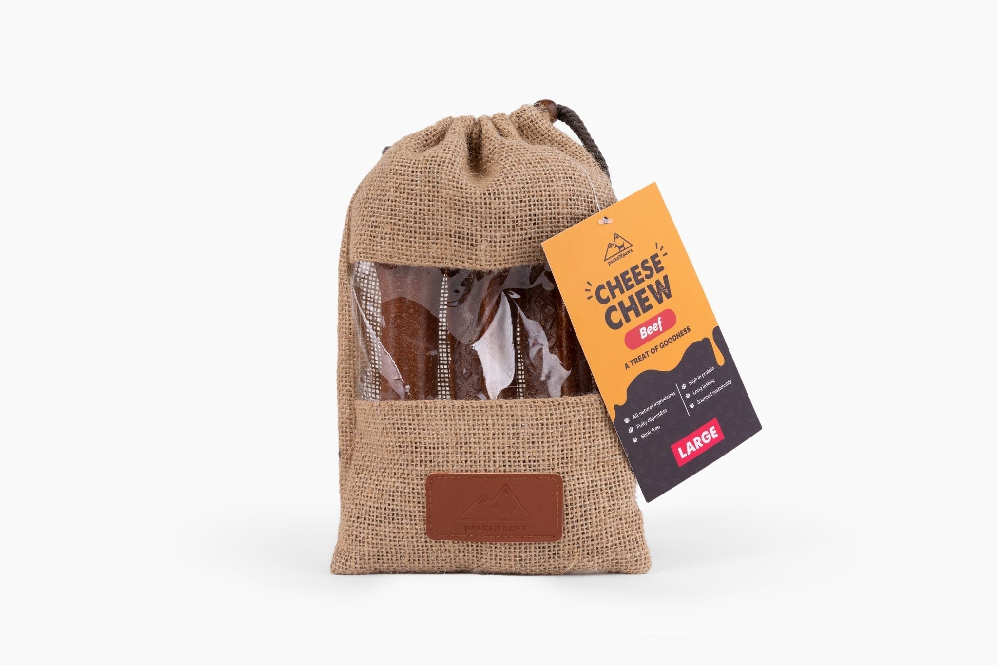 Large Cheese Chews - Beef (Pack of 3)