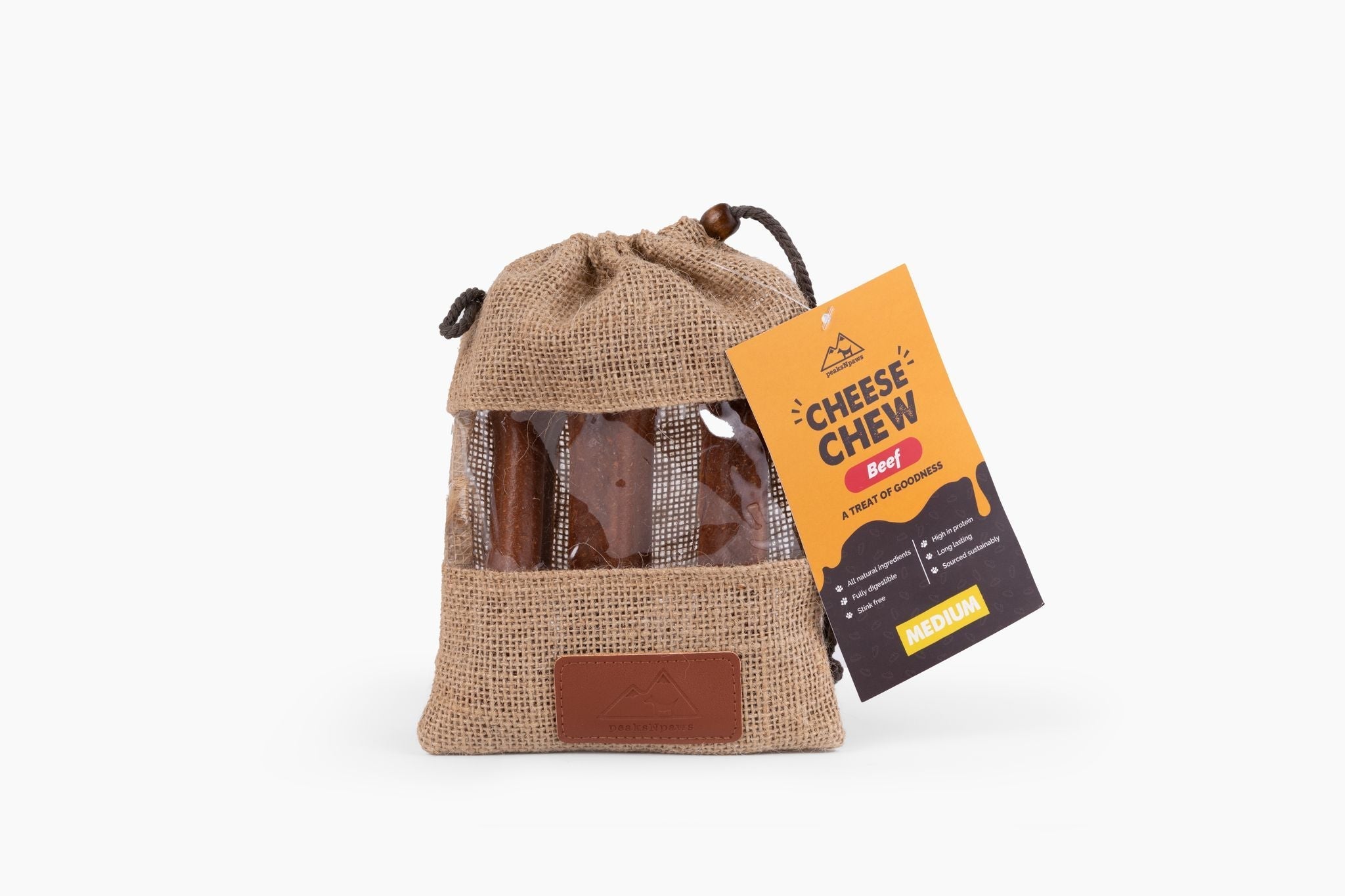 Medium Cheese Chews - Beef (Pack of 3)